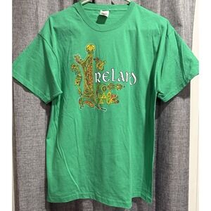 Fruit Of The Loom Green Ireland T Shirt Size Large Unisex Original T 100% Cotton